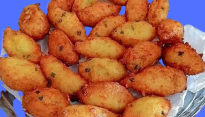 bolinho de arroz no liquidificador
